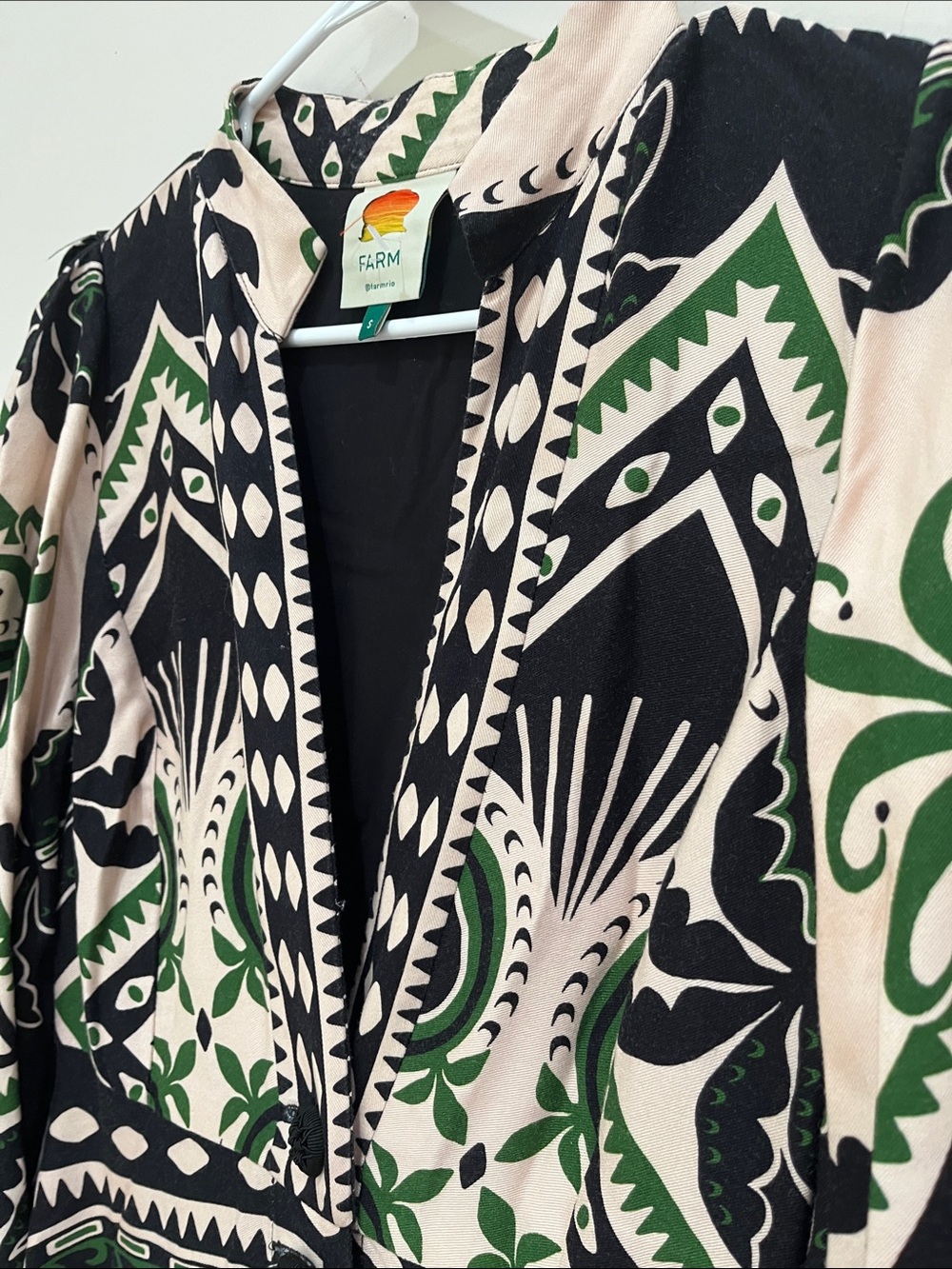 FARM Rio Black, Cream & Green Maxi Dress - Picture 6 of 9